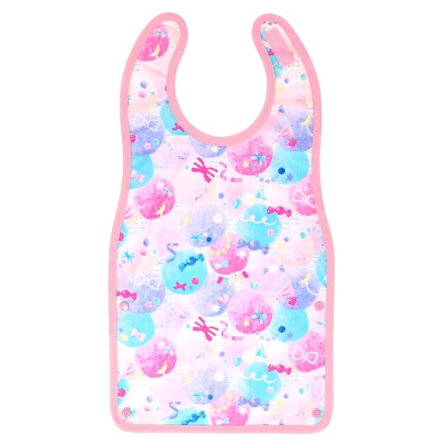 ゆうパケット対応 アウトレット お食事エプロン スタイ・ビブタイプ ふわふわキュートなキャンディポップ