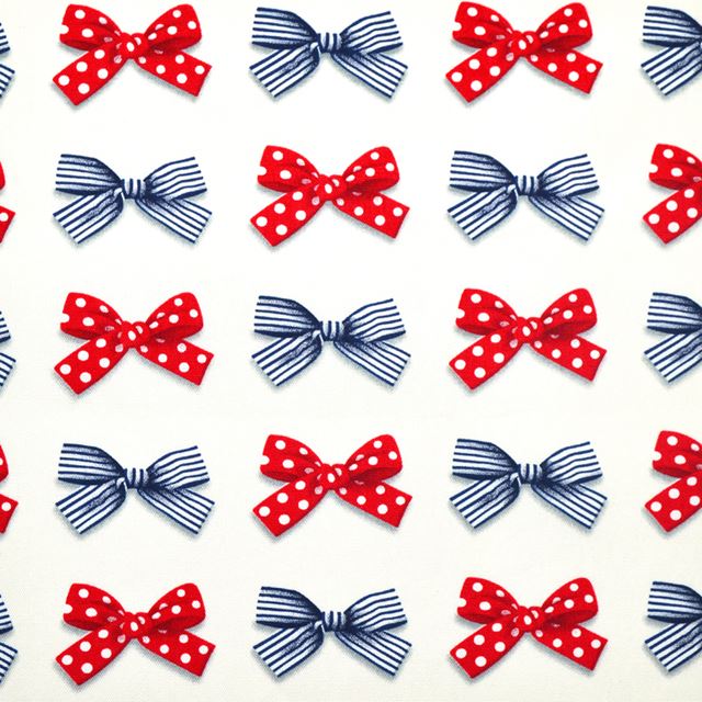 アウトレット お昼寝布団バッグ ポルカドットとストライプのフレンチリボン(アイボリー)