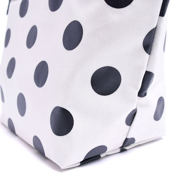 ゆうパケット対応 アウトレット 消臭おむつポーチ ファスナータイプ polka dot large(broadcloth・white)