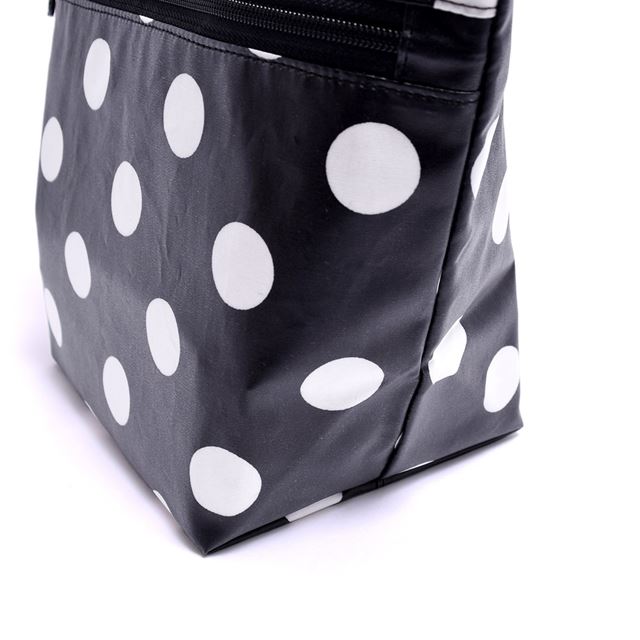 ゆうパケット対応 アウトレット 消臭おむつポーチ ファスナータイプ polka dot large(broadcloth・black)