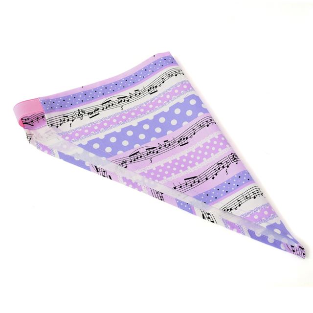 アウトレット 子どもエプロン(130～160cm) 奏でるメロディー弾ける水玉リズム(ラベンダー)