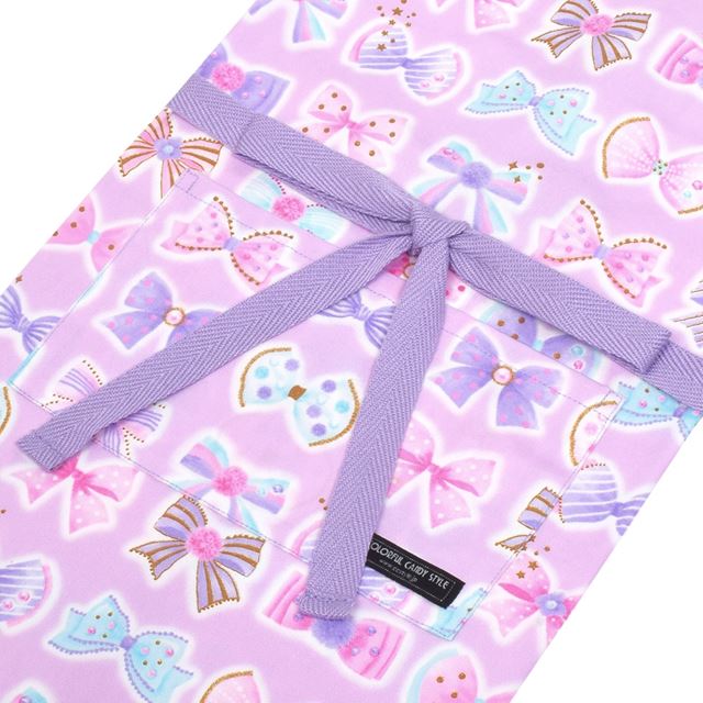 アウトレット 子どもエプロン(100～120cm) リボンデコレーション