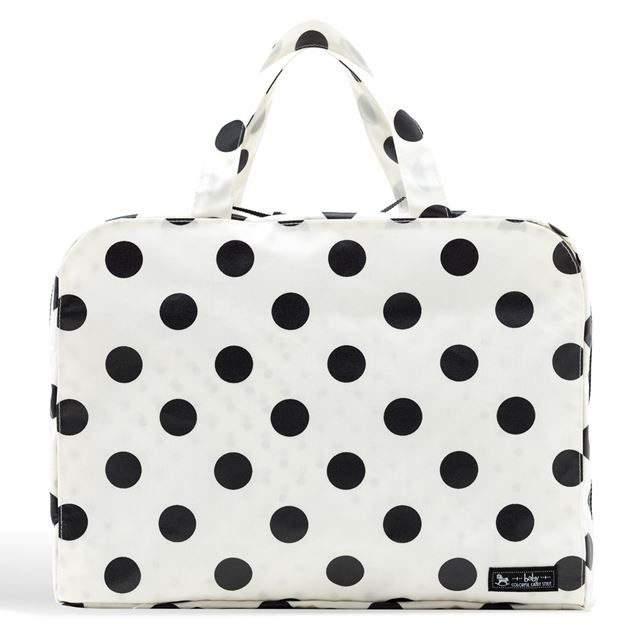 アウトレット おむつポーチ バッグタイプ polka dot large(broadcloth・white)