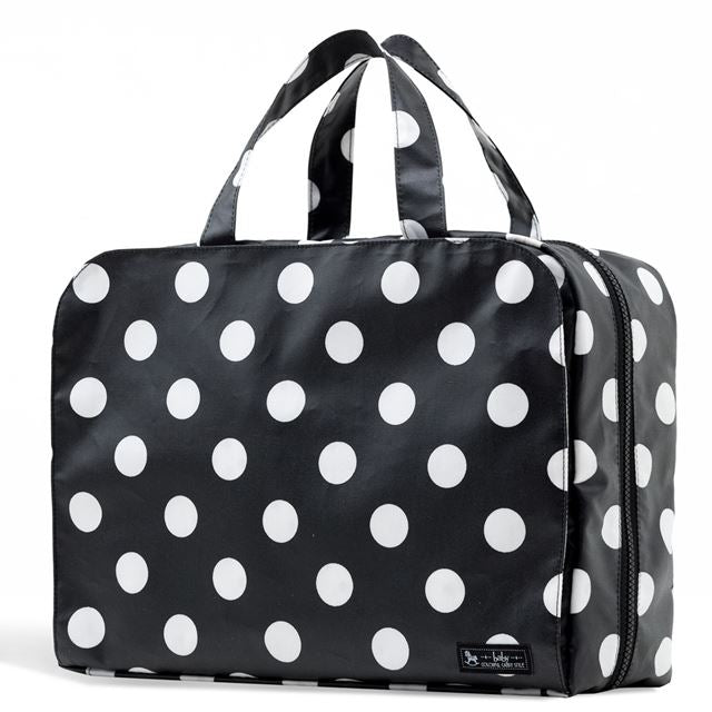 アウトレット おむつポーチ バッグタイプ polka dot large(broadcloth・black)