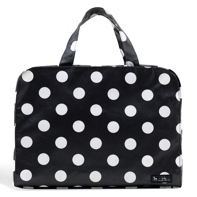 アウトレット おむつポーチ バッグタイプ polka dot large(broadcloth・black)