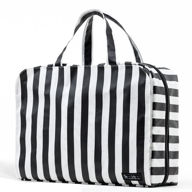 アウトレット おむつポーチ バッグタイプ wide stripe(broadcloth・black)