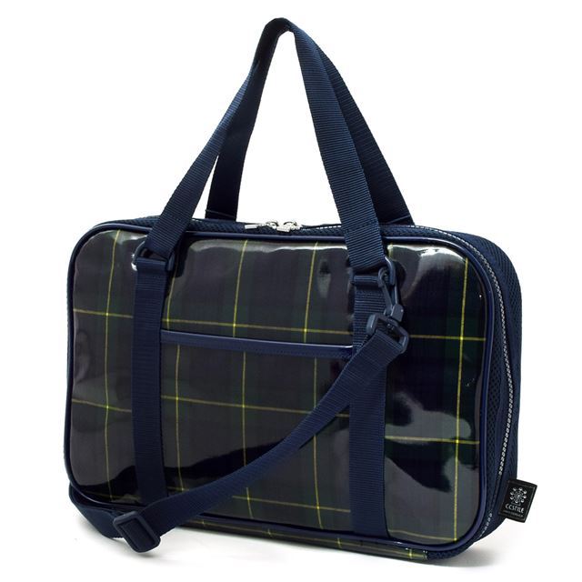 アウトレット 書道・習字バッグ タータンチェック・ダークグリーン