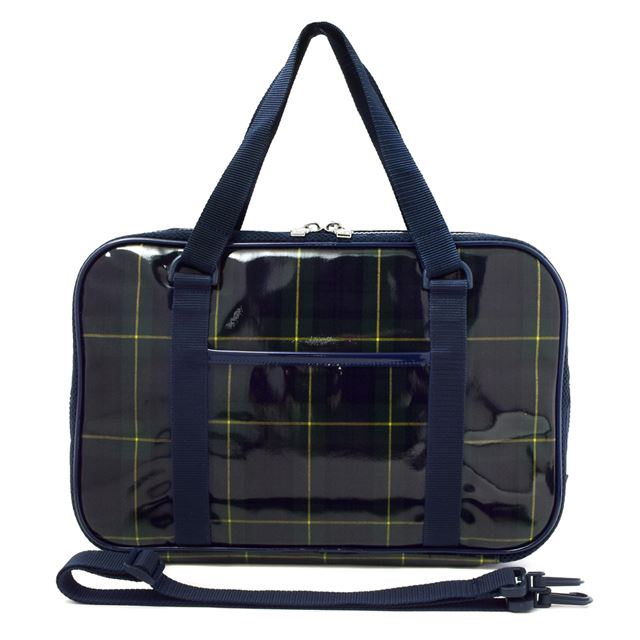 アウトレット 書道・習字バッグ タータンチェック・ダークグリーン