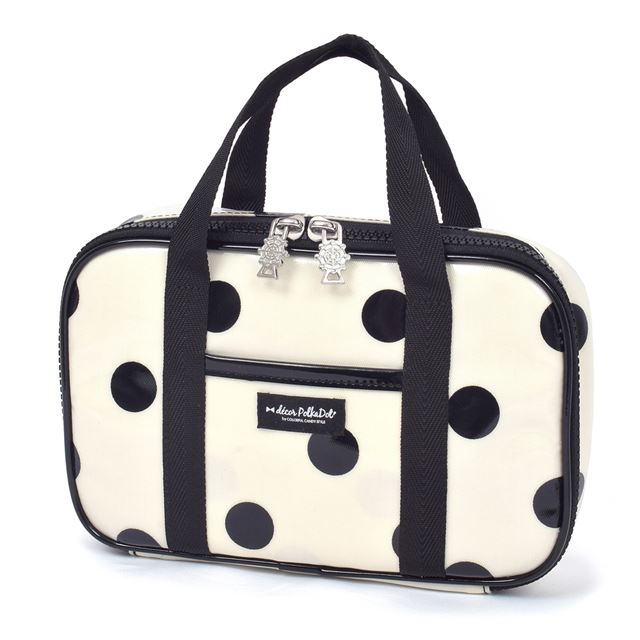 アウトレット decor PolkaDot 裁縫・ソーイングバッグ polka dot large(twill・white)