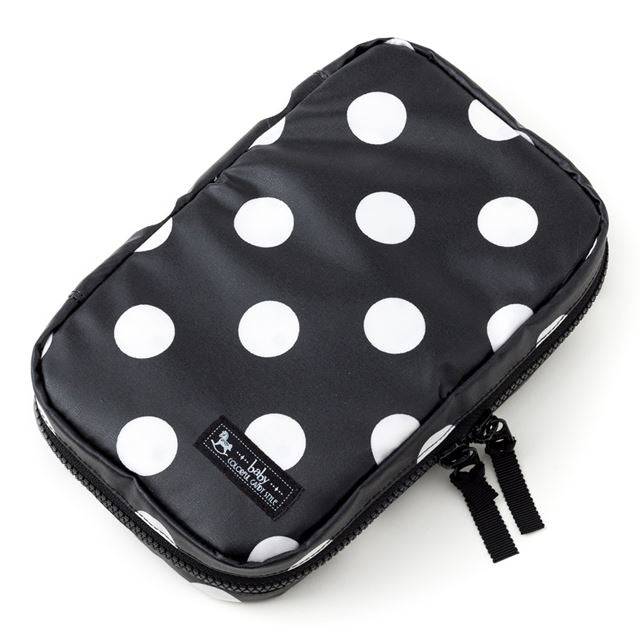 アウトレット お食事セットポーチ polka dot large(broadcloth・black)