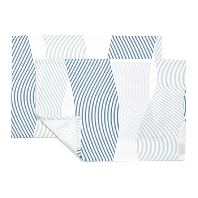 ゆうパケット対応 アウトレット ランチョンマット 2枚セット 綿100％ (30cm×44cm) スタンダードタイプ ウォーターフロー