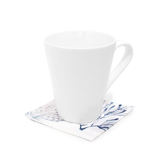 ゆうパケット対応 アウトレット コースター 4枚セット スタンダードタイプ 綿100% コーラル＆シェル