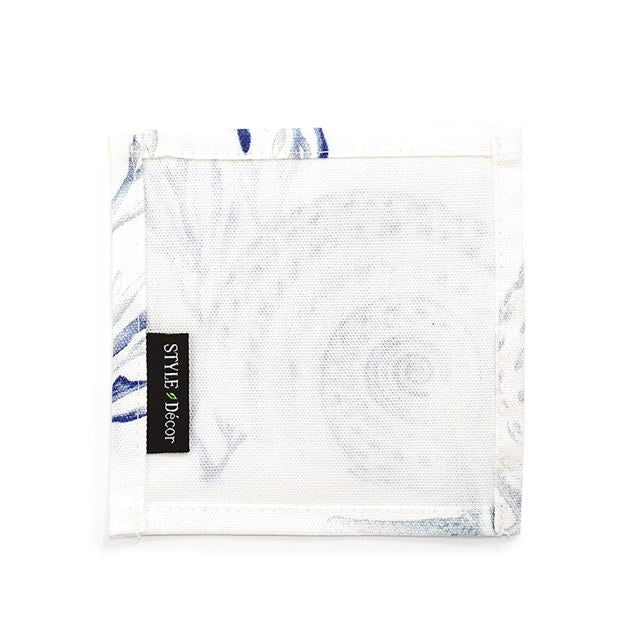 ゆうパケット対応 アウトレット コースター 4枚セット スタンダードタイプ 綿100% コーラル＆シェル