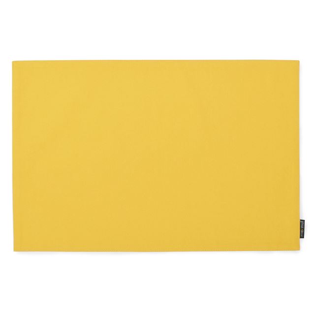 ゆうパケット対応 アウトレット ランチョンマット 2枚セット 綿100％(30cm×45cm) リバーシブルタイプ 無地オックス・シトロンイエロー