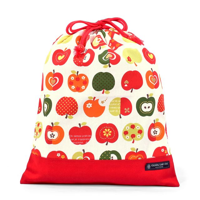 カラフルキャンディスタイルの体操服袋。子供用で、体操服やお着替えが入る巾着袋。男の子と女の子兼用で大活躍。