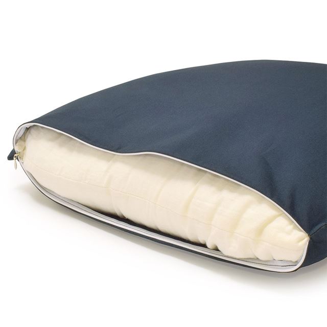 アウトレット 座布団カバー (55cm×59cm) 2枚セット 無地オックス・ネイビーブルー