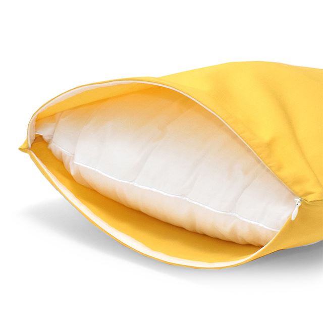 アウトレット クッションカバー 2枚セット 綿100％ (45cm×45cm) スタンダードタイプ 無地オックス・シトロンイエロー