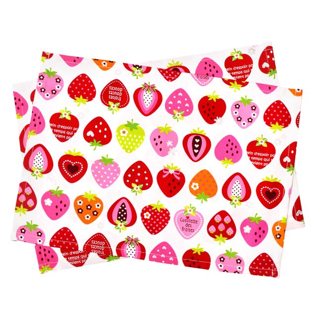 アウトレット ランチョンマット(25cm×35cm) 2枚セット スイートストロベリーコレクション