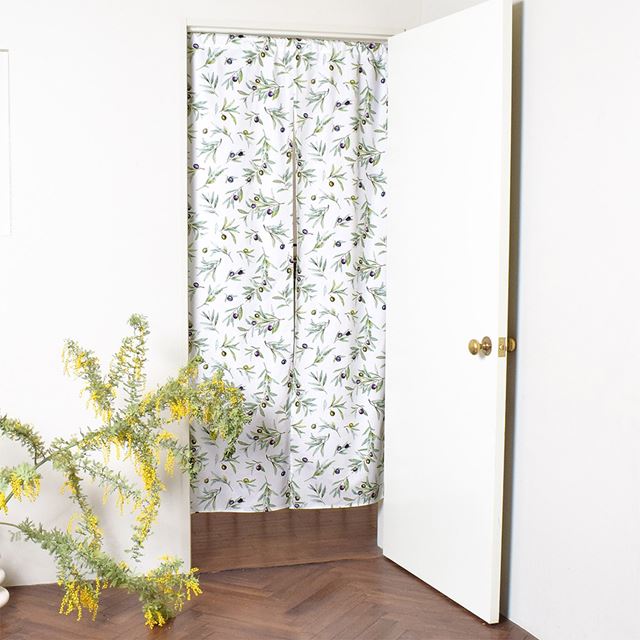 アウトレット 間仕切りカーテン・のれん (86cm×180cm)  オリーブツリー