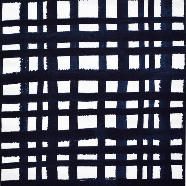 アウトレット 間仕切りカーテン・のれん (86cm×150cm)  インディゴチェック