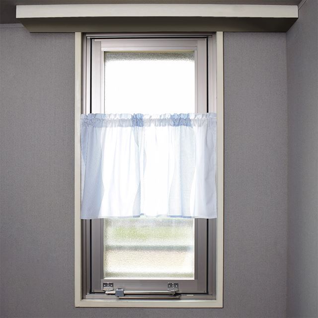 アウトレット カフェカーテン 綿100% (47cm×100cm) スタンダードタイプ ウォーターフロー