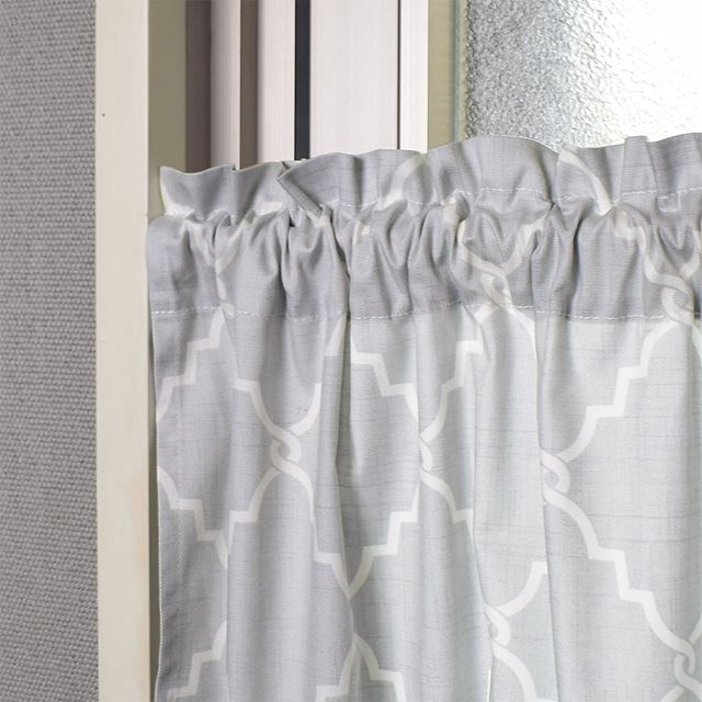 アウトレット カフェカーテン 綿100% (47cm×100cm) スタンダードタイプ モロッコパターン