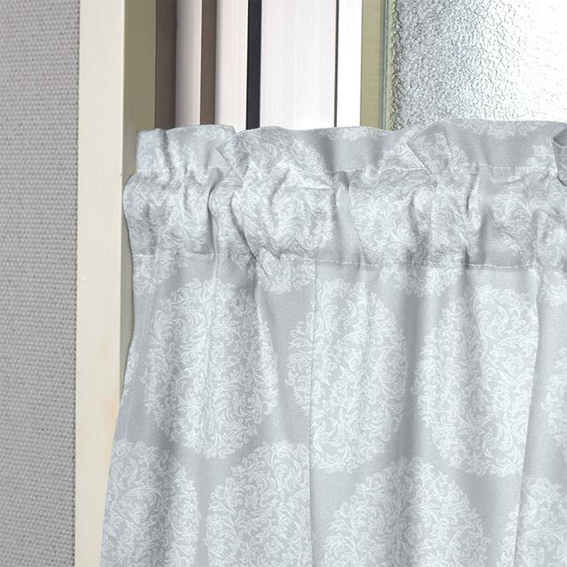 アウトレット カフェカーテン 綿100% (47cm×100cm) スタンダードタイプ フルール