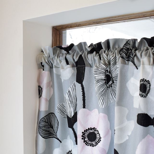 アウトレット カフェカーテン 綿100% (72cm×100cm) スタンダードタイプ ノルディックガーデン