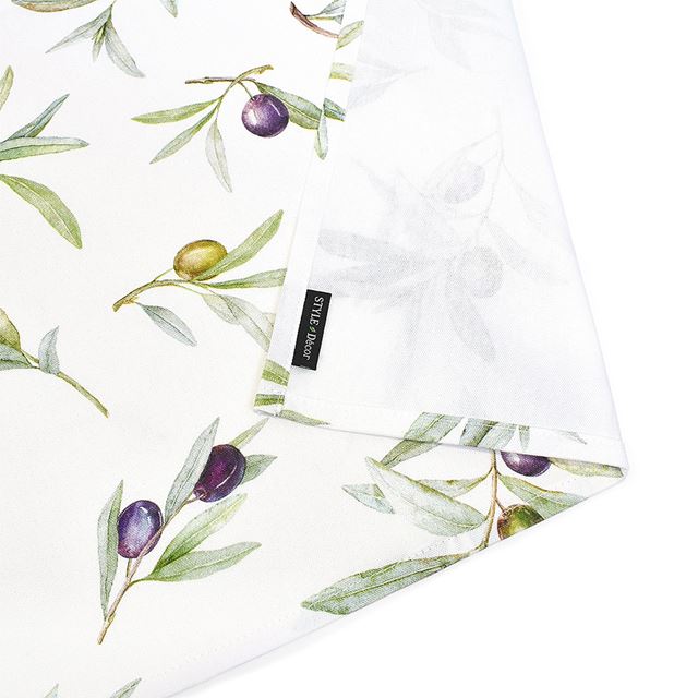 アウトレット カフェカーテン 綿100% (72cm×142cm) スタンダードタイプ オリーブツリー