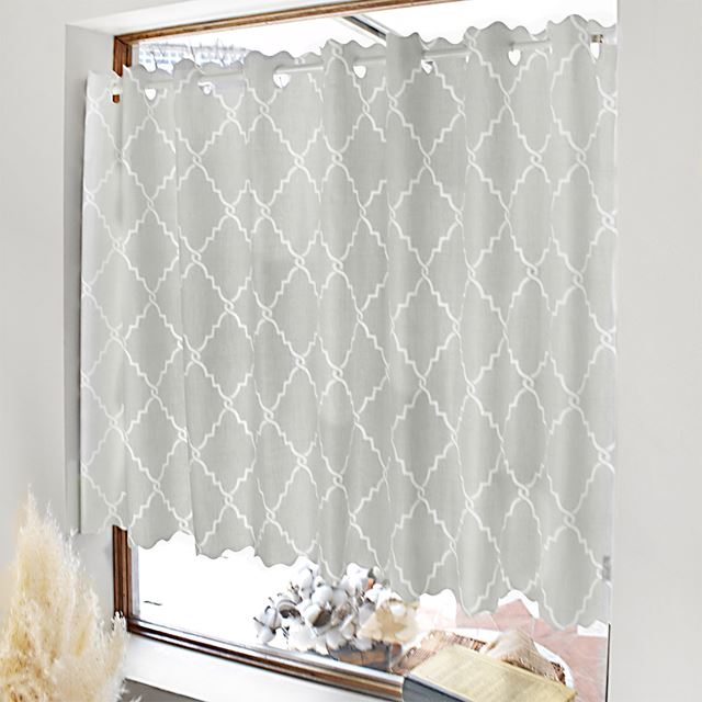 アウトレット カフェカーテン (70cm×100cm) ラミネートタイプ モロッコパターン