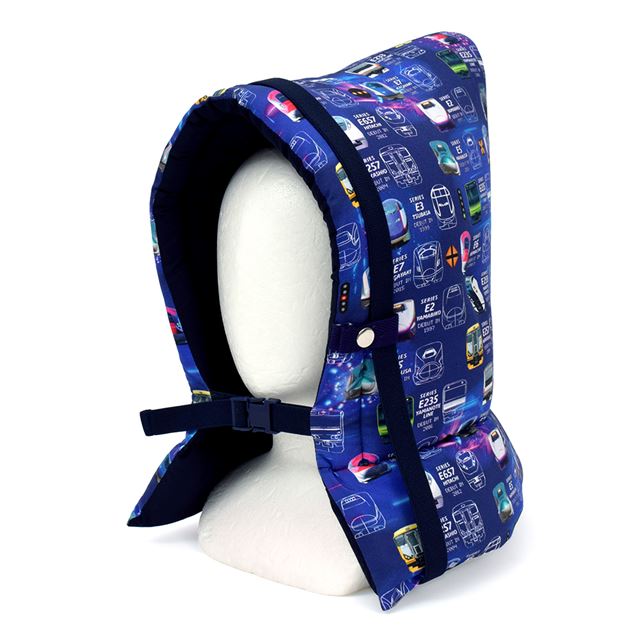 アウトレット 防災頭巾(椅子固定ゴム付き) 電車の顔コレクション※JR東日本商品化許諾済