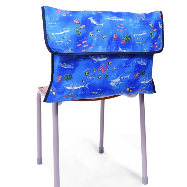 アウトレット 防災頭巾カバー スタンダード(背板幅36cmタイプ) ブルーラグーン