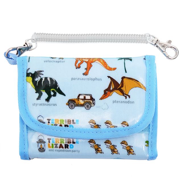 アウトレット キッズウォレット 財布 発見!探検!恐竜大陸(ライトブルー)