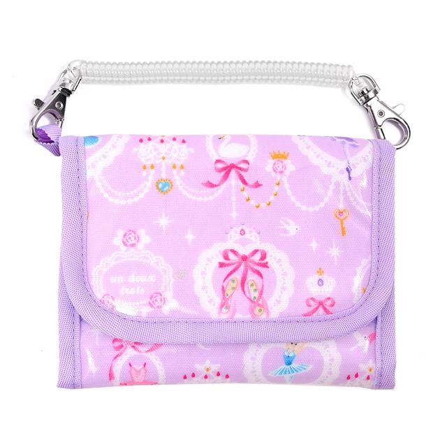 アウトレット キッズウォレット 財布 レース模様にprettyバレリーナ(ラベンダー)