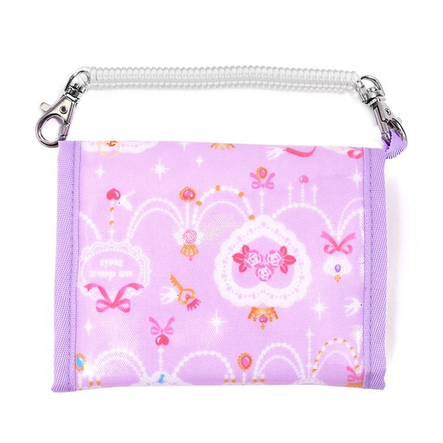 アウトレット キッズウォレット 財布 レース模様にprettyバレリーナ(ラベンダー)
