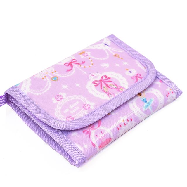 アウトレット キッズウォレット 財布 レース模様にprettyバレリーナ(ラベンダー)