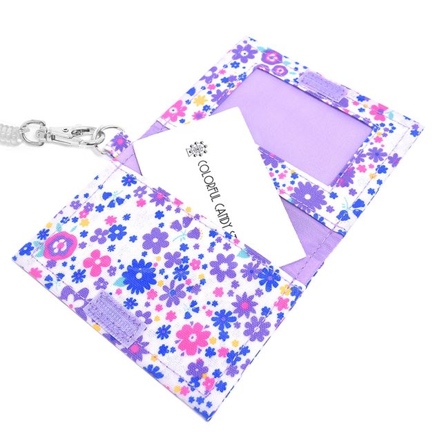 【10%OFF：クリスマスセール】 アウトレット パスケース フラワー模様のエアリーシャワー(ラベンダー)