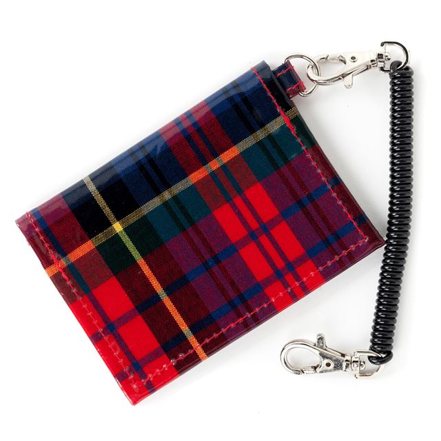 アウトレット パスケース タータンチェック・レッド