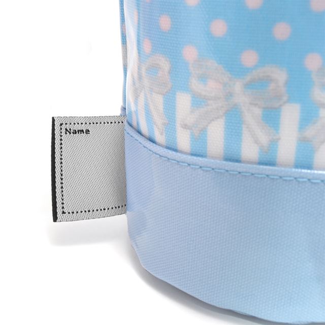 アウトレット 水筒カバー スモールタイプ ポルカドットとレースリボンに魅せられて(ライトブルー)