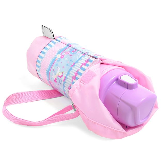 アウトレット 水筒カバー スモールタイプ レースチュールとメリーゴーランド(ライトブルー)