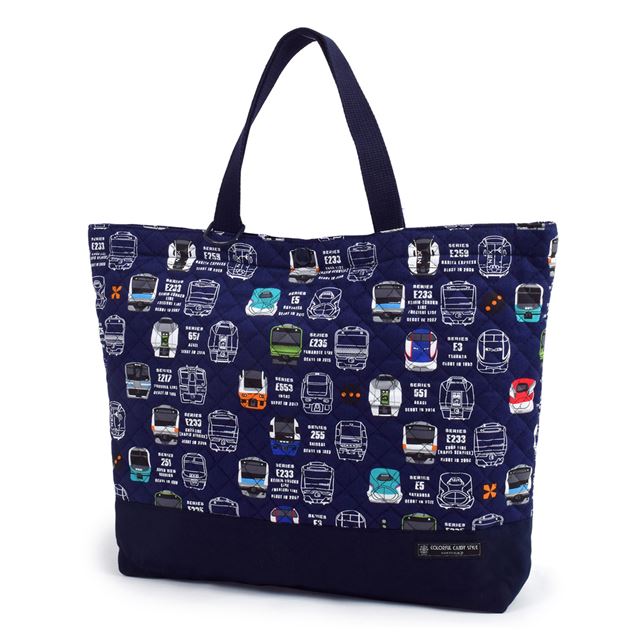 アウトレット マチ付きキルティングレッスンバッグ(ループ付き) 電車コレクション※JR東日本商品化許諾済