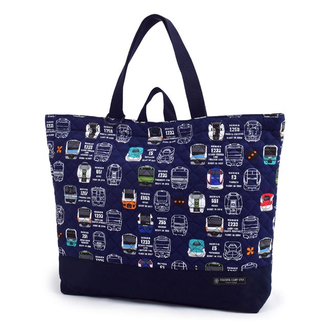 アウトレット マチ付きキルティングレッスンバッグ(ループ付き) 電車コレクション※JR東日本商品化許諾済