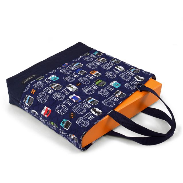 アウトレット マチ付きキルティングレッスンバッグ(ループ付き) 電車コレクション※JR東日本商品化許諾済