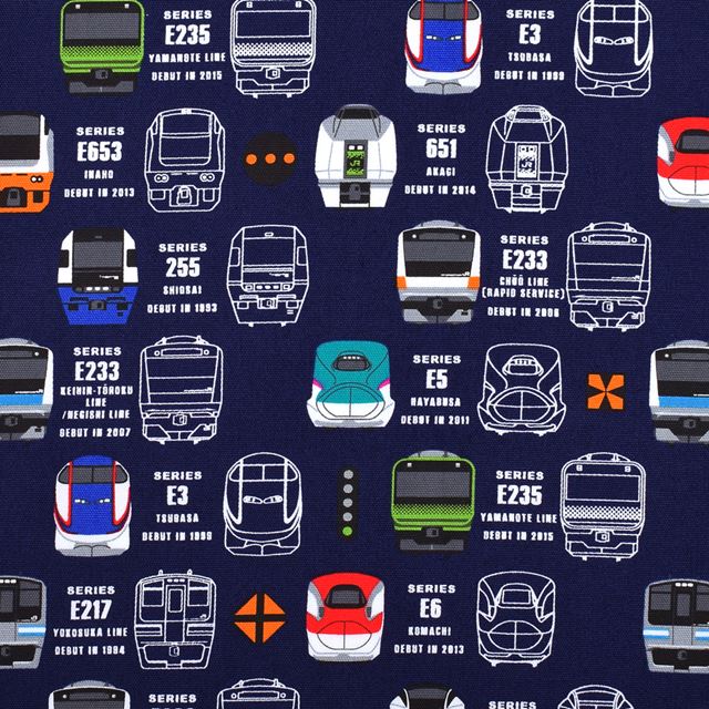 アウトレット マチ付きキルティングレッスンバッグ(ループ付き) 電車コレクション※JR東日本商品化許諾済