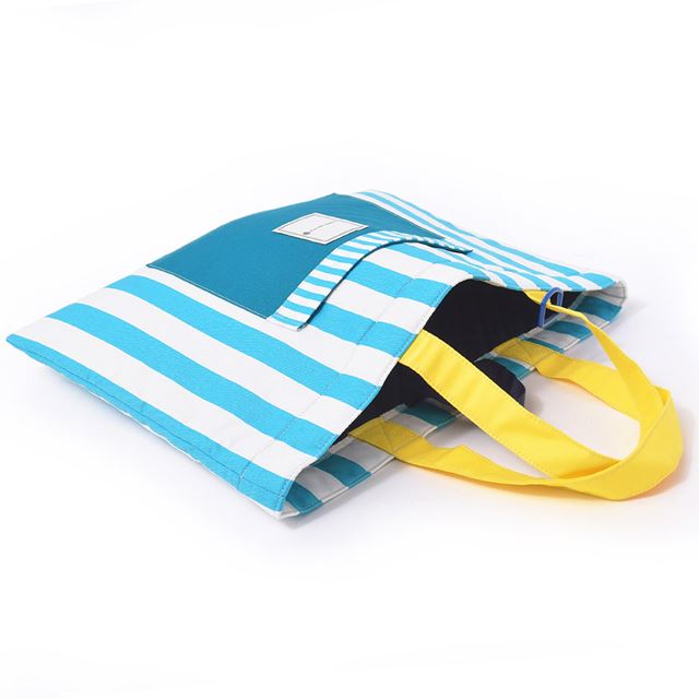 アウトレット レッスンバッグ キルティング ブルーストライプ