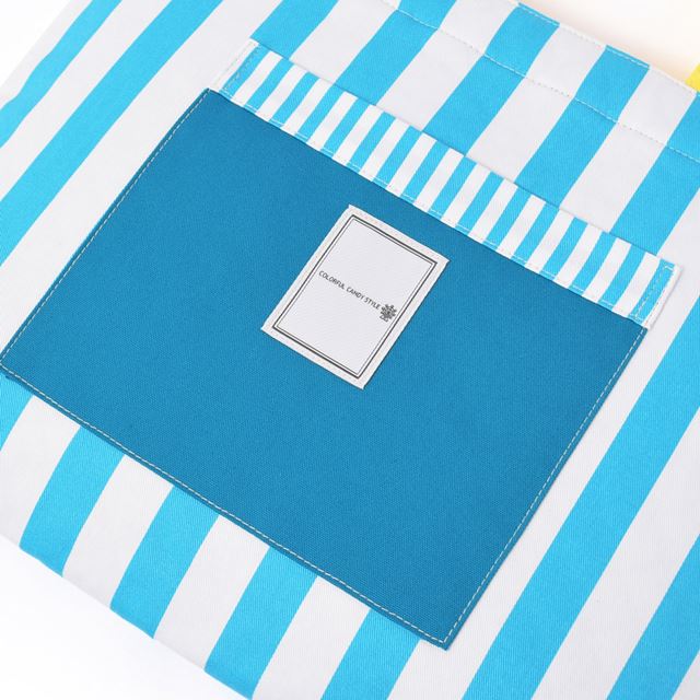 アウトレット レッスンバッグ キルティング ブルーストライプ