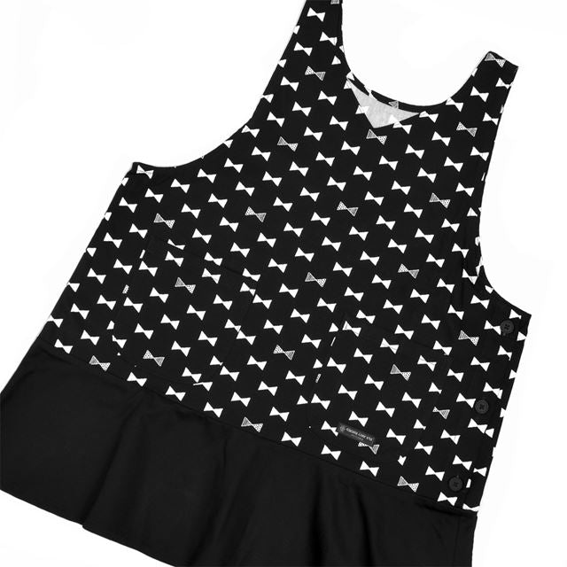 アウトレット 保育士エプロン リボンシルエット