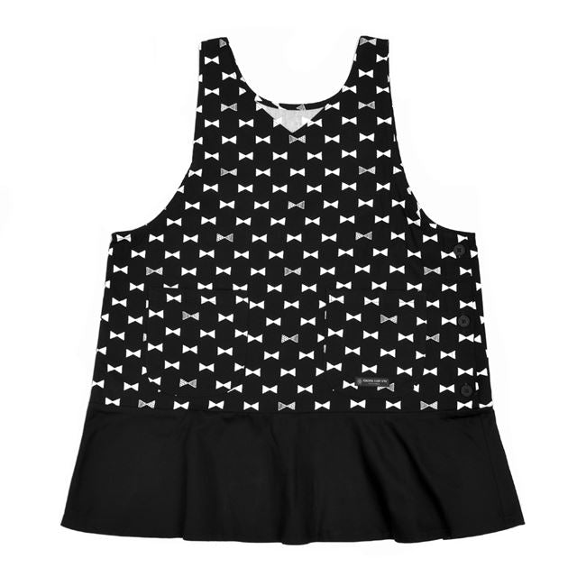 アウトレット 保育士エプロン リボンシルエット