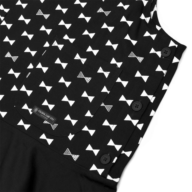 アウトレット 保育士エプロン リボンシルエット