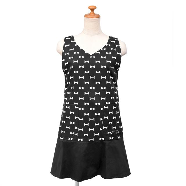 アウトレット 保育士エプロン リボンシルエット